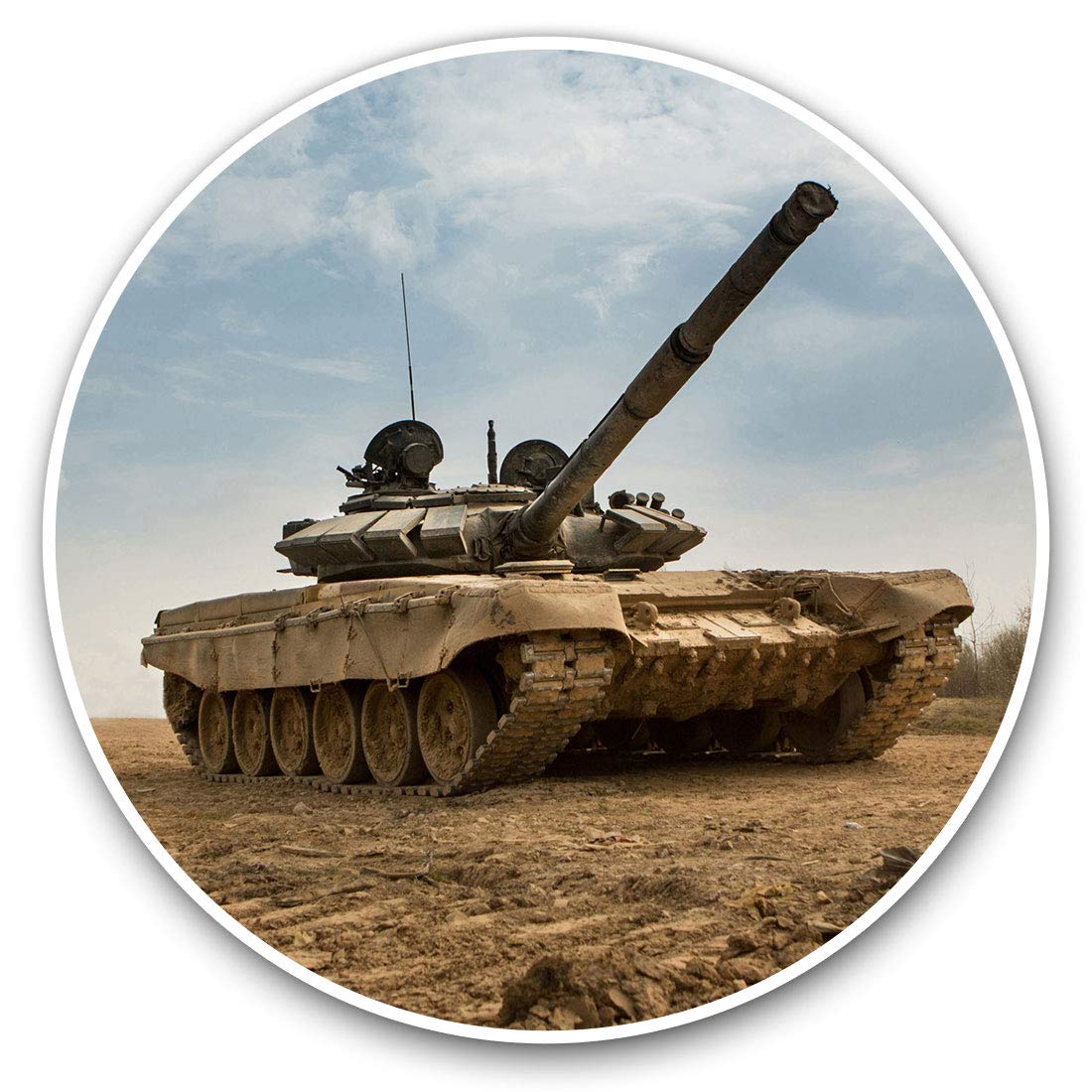 Destination Vinyl Ltd Army Tank Battle Armed Forces 21147 Vinyl Stickers (Set Of 2) 7.5Cm - Army Tank Battle Armed Forces #21147