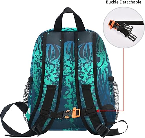 Miniatura 6 de AUUXVA Mochila infantil personalizada para niñas y niños, mochilas casuales para niños, mochila escolar personalizada con nombre para niños, medusa