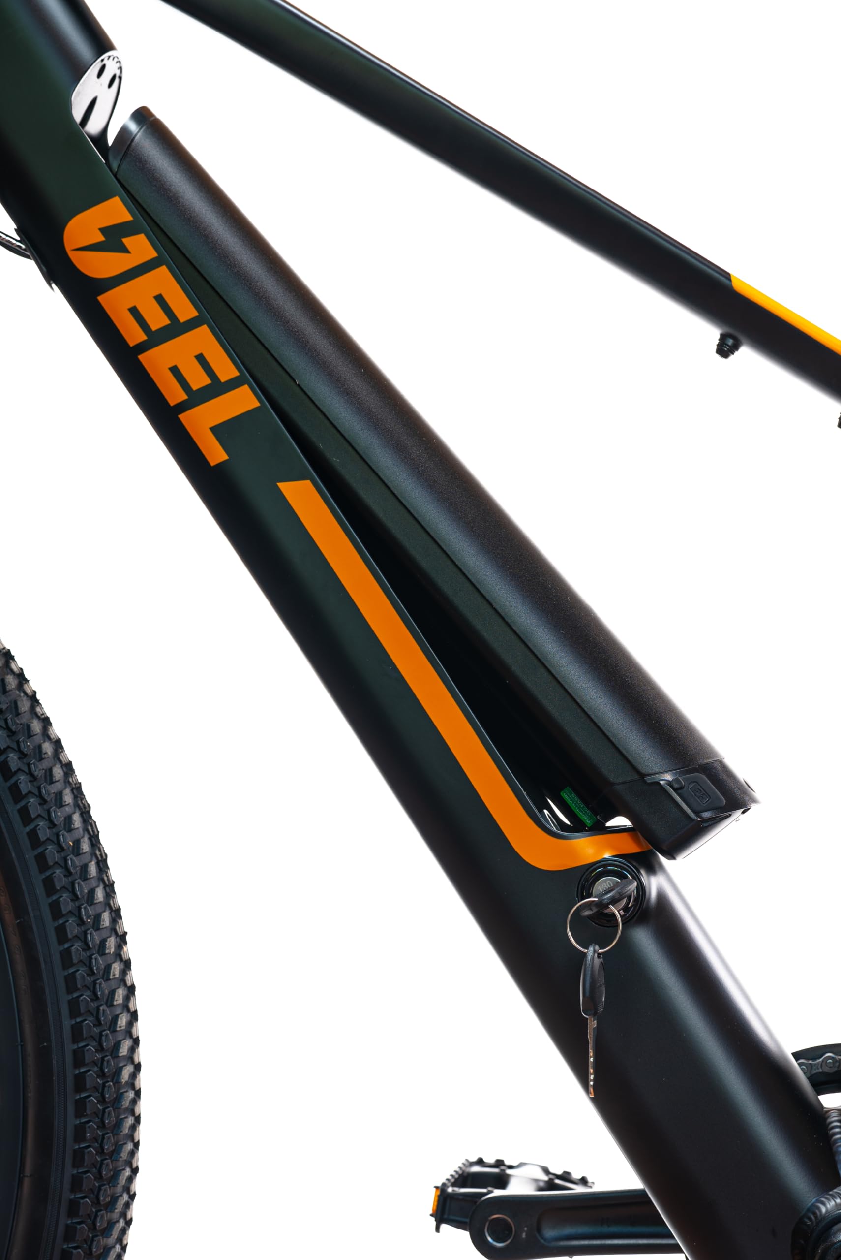 Rockblazer 25 BlackOrange E-Bike, Bicicleta eléctrica, Motor de 250W, Hasta 25 km/h, Batería extraíble 36V 10,4Ah, Autonomía hasta 90 km, Cambio de 8 velocidades, Ruedas de 29'' con frenos de disco