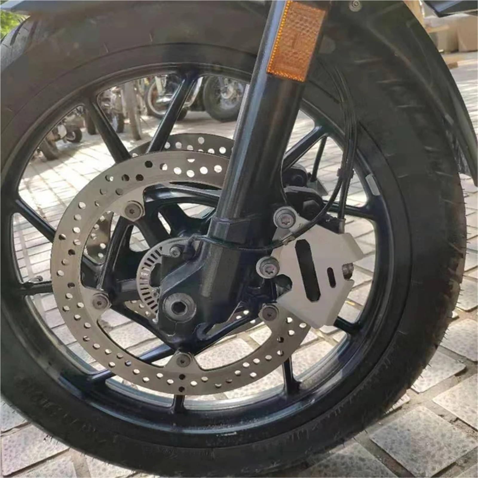 cavalletto Moto Adatto per BMW F 850 ​​GS 750 F750 F850 ADV F850GS Adventure F750GS 2018-2023 Copertura Pinza Freno Anteriore per Moto Cavalletto Alzamoto(Silver)