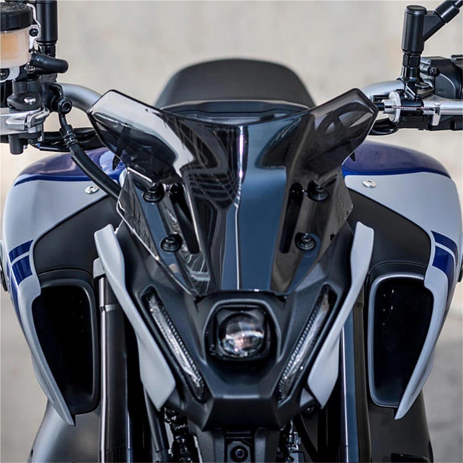 Dla Y&AMAHA Dla MT-09 Dla FZ-09 2021-2022 Przednia Szyba Skutera Owiewka Motocyklowa Deflektor Wiatru Akcesoria Ochronne Szyba przednia motocyklowa(Black)