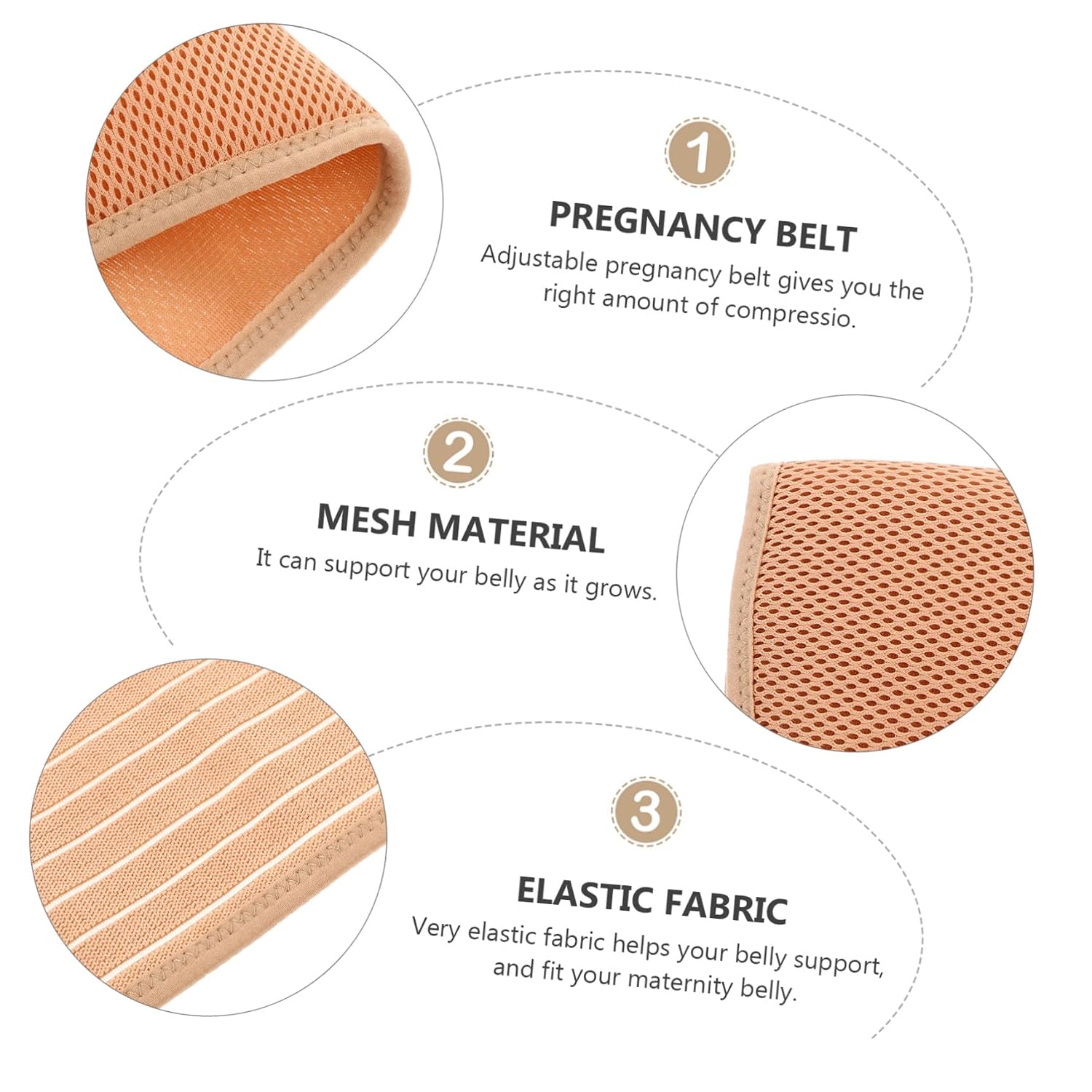 GALPADA Maternity Belly Brace Abdomen Belt Breathable Elastic Pregnancy Belly Support Band with Hook and Loop Fastener for Pregnant Women Waist Relief