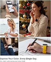 Vista 4 de Bands Compatible with Apple Watch Band 38mm 40mm 41mm 42mm 44mm 45mm 46mm 49mm for Women Men, Soft Silicone Sport Replacement Strap Wristbands for