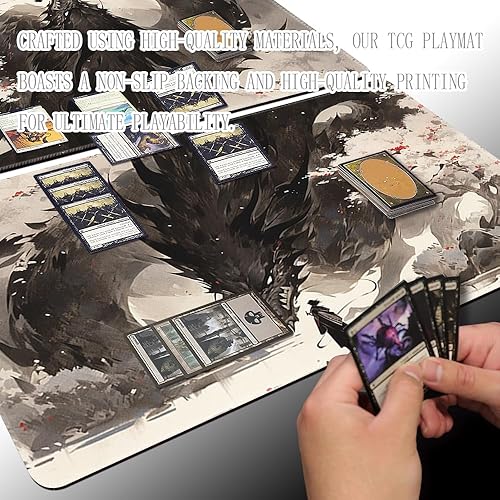 Miniatura 3 de MTG - Alfombrilla de juego tamaño 24 x 14 pulgadas, bolsas de almacenamiento antideslizantes, ideal para entusiastas de los juegos de cartas,
