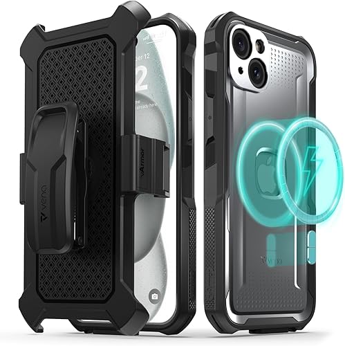 VENA vArmor - Funda resistente para Apple iPhone 15 (6.1 pulgadas) (protección contra caídas de grado militararmadura) Magsafe compatible y