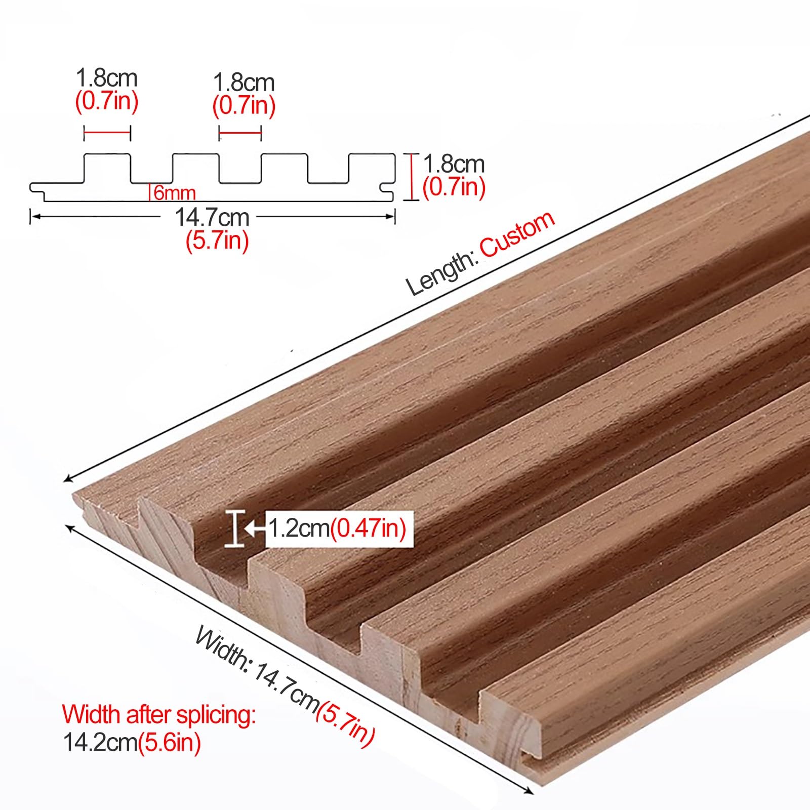 Paneles de pared de madera de listones 3D, paneles de listones resistentes y cortables para interiores y techos, tablero de decoración de pared de TV impermeable para uso doméstico y comercial