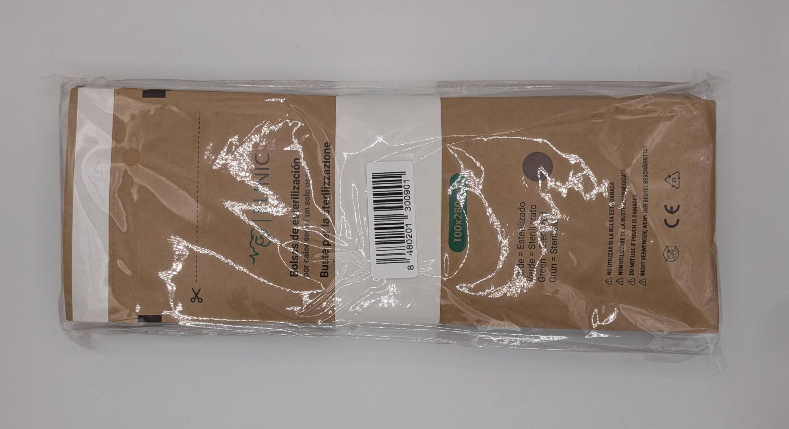 Sacchetti di sterilizzazione per calore secco 100 pz. (100 x 280 mm)