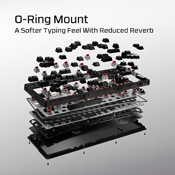 HyperX Origins 2 1800 Gaming Keyboard, PC, Swappable Housing, Hotswap Switches, High Profile, 1800 Layout, 8k Polling, Adjustable Angle, Mechanical Switches