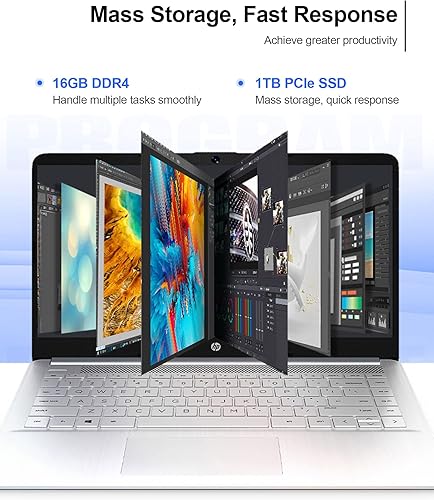 Miniatura 2 de HP 2023 Laptop con pantalla táctil de 15.6 pulgadas, 16 GB de RAM, 1T SSD, procesador Intel Core i3-1115G4, duración de la batería de 11 H, Wi-Fi,