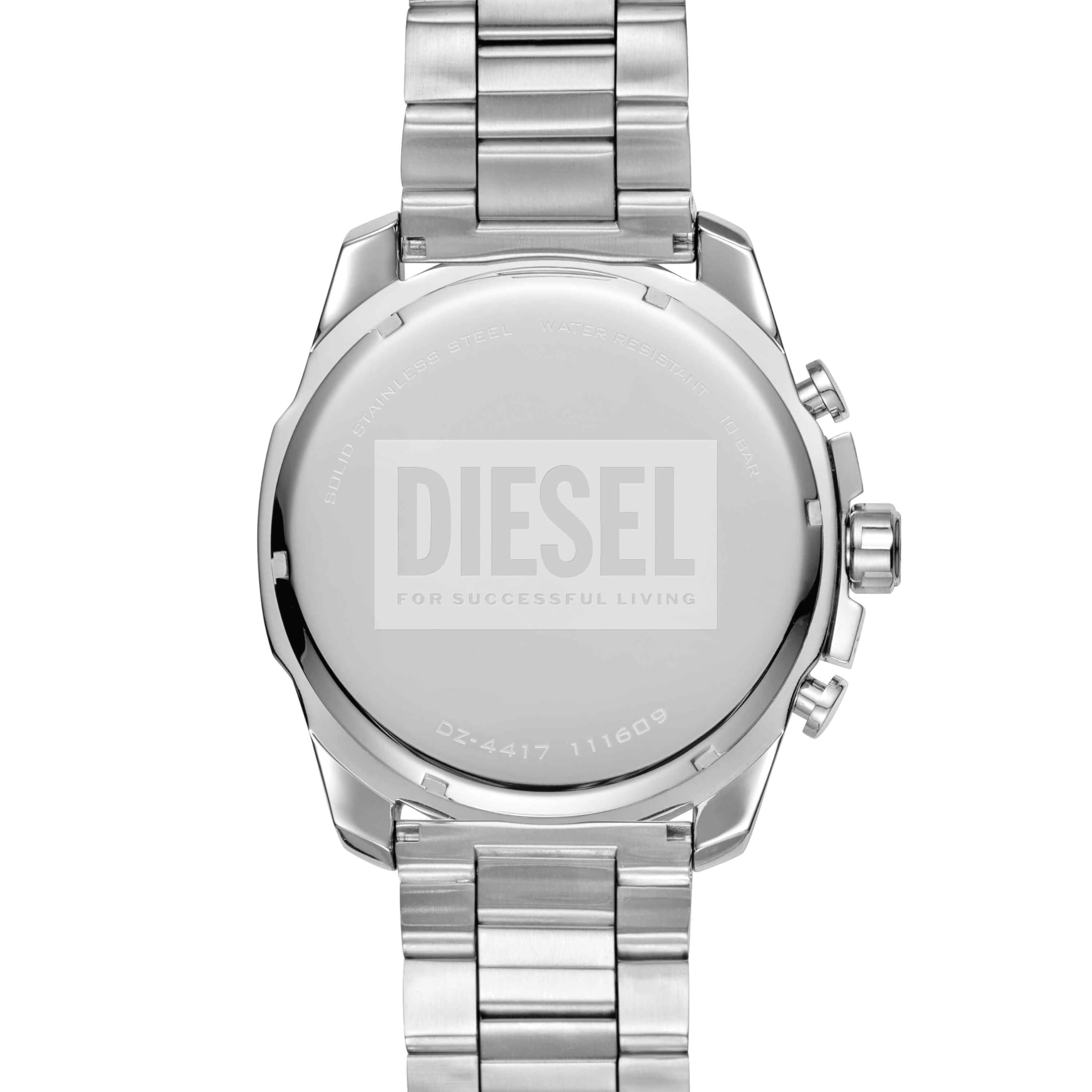 Diesel Mega Chief Uhr für Herren, Chronographenwerk mit Edelstahlarmband