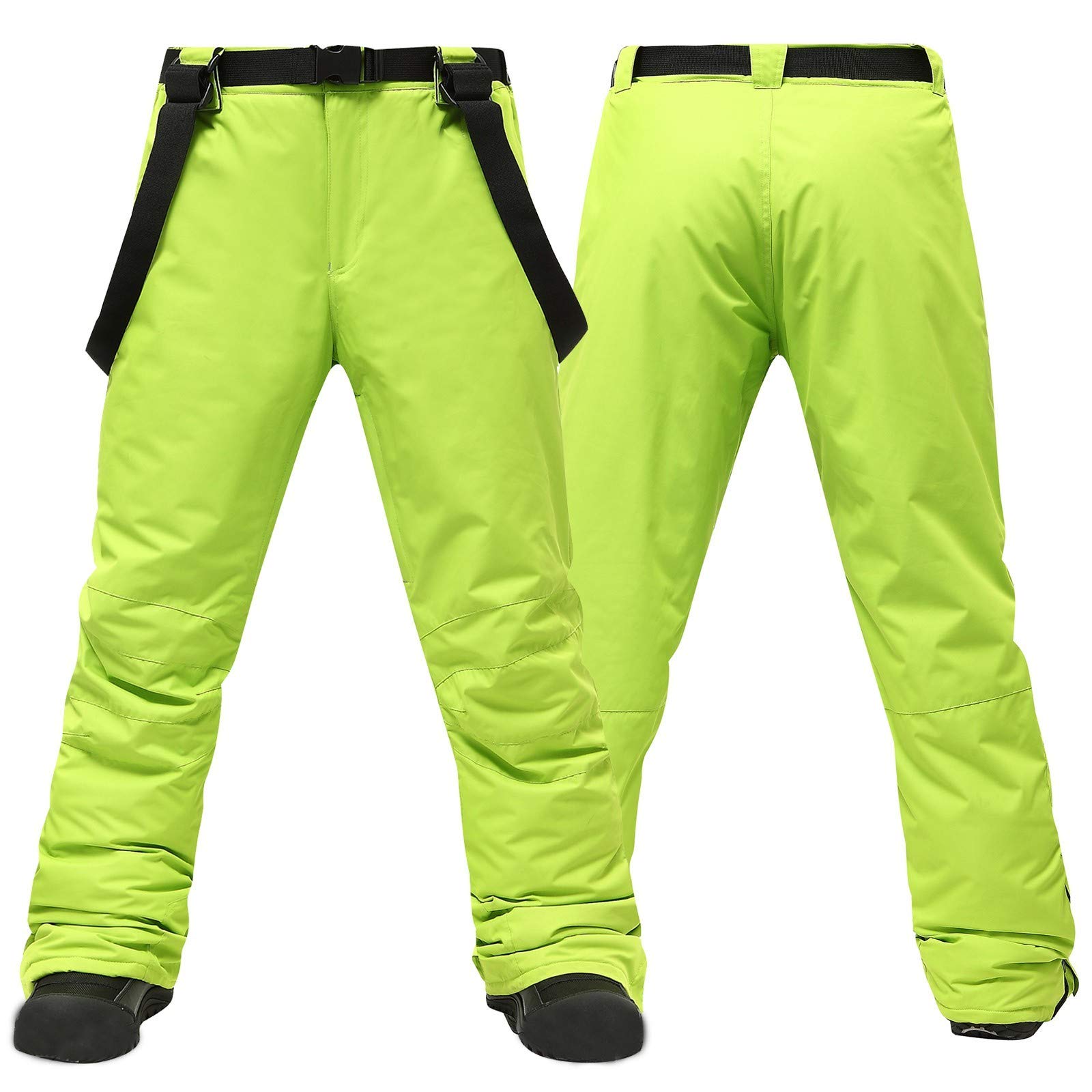 Pantaloni da sci impermeabili da uomo, pantaloni da neve termici e antivento, bretelle regolabili e rimovibili, abbigliamento sportivo invernale traspirante, pantaloni da sci imbottiti isolati,