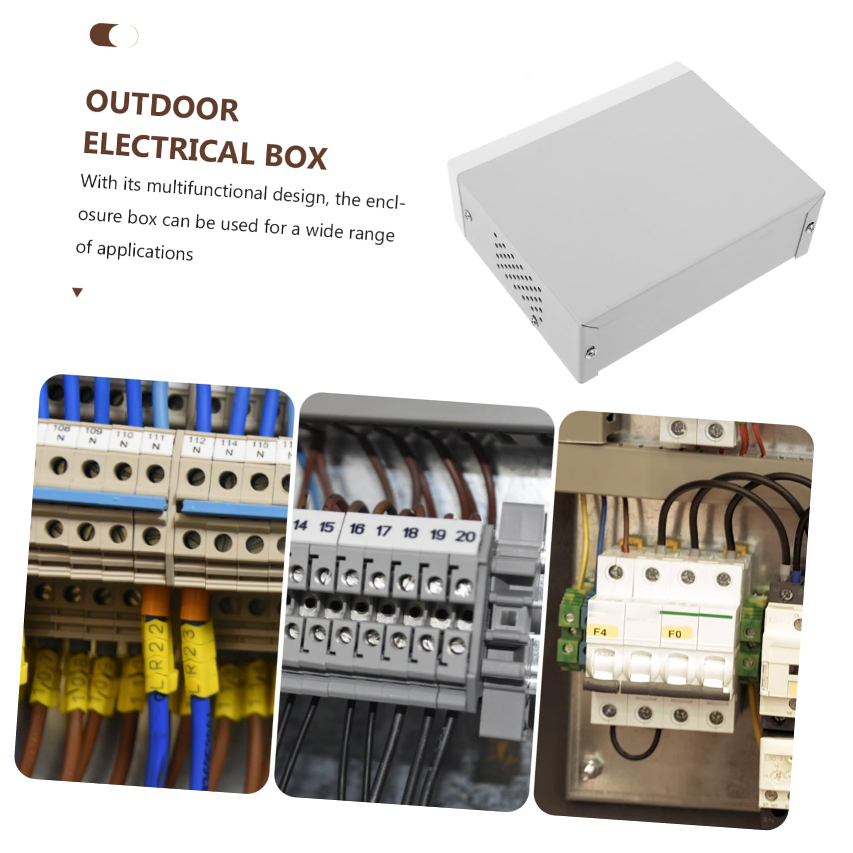 Hemobllo Scatola Di Progetto Elettrico in Metallo Grigia 50x150x120mm Pannelli Frontale e Posteriore Resistente Per Dispositivi Elettronici e Progetti Diy