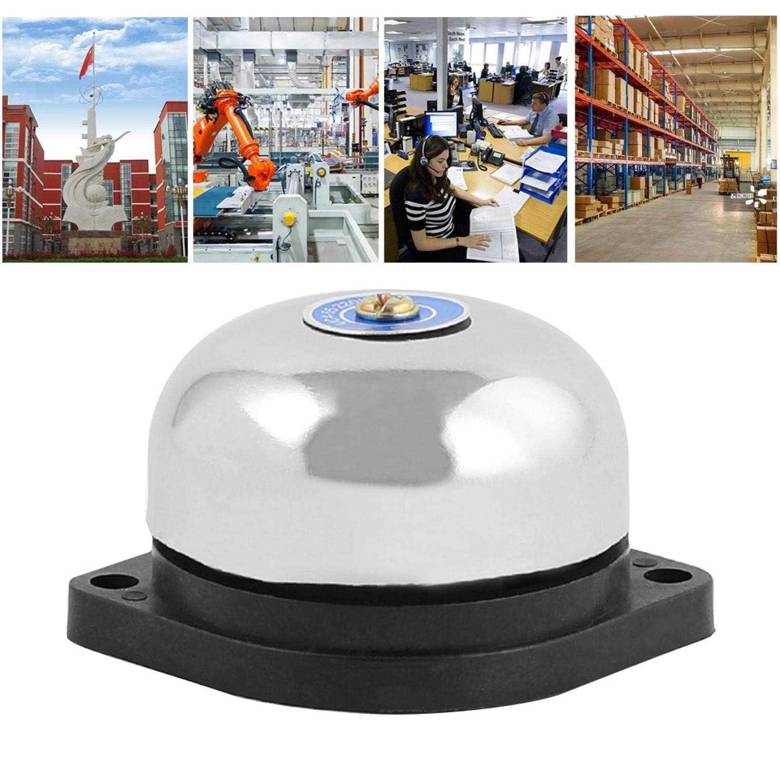 Agatige Interior Huelga Tipo Timbre Eléctrico, Timbre Eléctrico De Acero Inoxidable, 220v 5w Sin Campana De Chispa para El Hogar De Sonido De La Fábrica De La Escuela, Alarma contra Incendios Bell