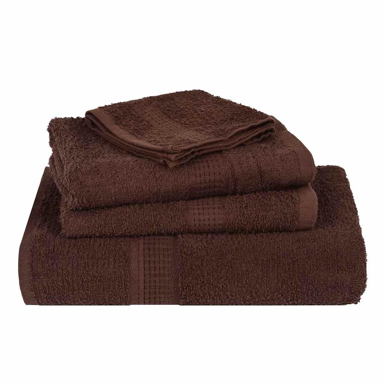 Asciugamani per Ospiti FROGN 10 pz Marrone 30x50 cm 360 g/m2
