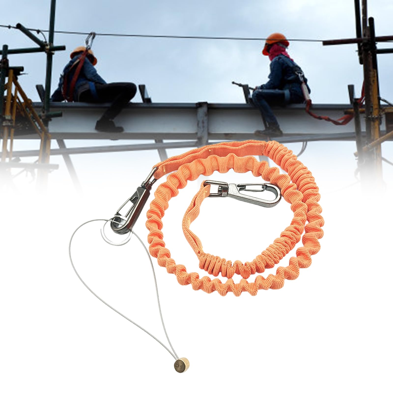 COOLHOOD Retractable Lanyard For Climbing Lanyard Protective Loop Mountaineering Outdoor Line Equipment