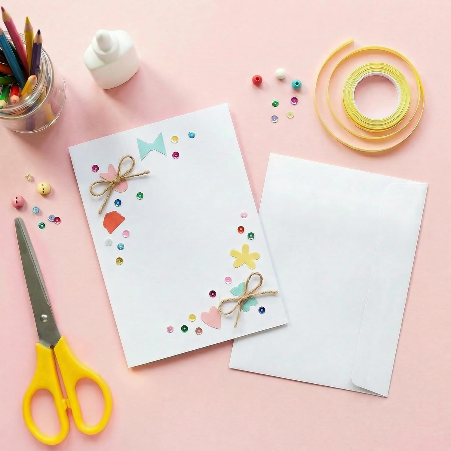 Heavyweight White Blank Cards With White Envelopes 4.25"x5.5" Greeting Cards Blank Cards And Envelopes Printable Note Cards With Corresponding Envelopes (25 Pack) - Image 6