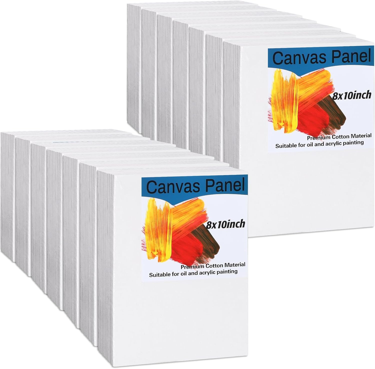 100 Pack Bulk Painting Canvas Panels, Classroom Value Pack