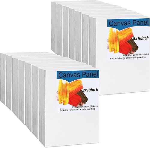 Paquete de 100 paneles de lienzo de pintura a granel, paquete de arte para el aula, lienzos pequeños para estudiantes de aula, pintores de