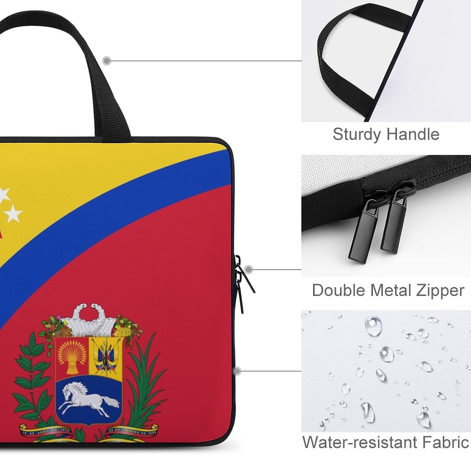Venezuela Flag Carrying Laptop Bag Slim Briefcase Computer Case Business Handbag Backpack