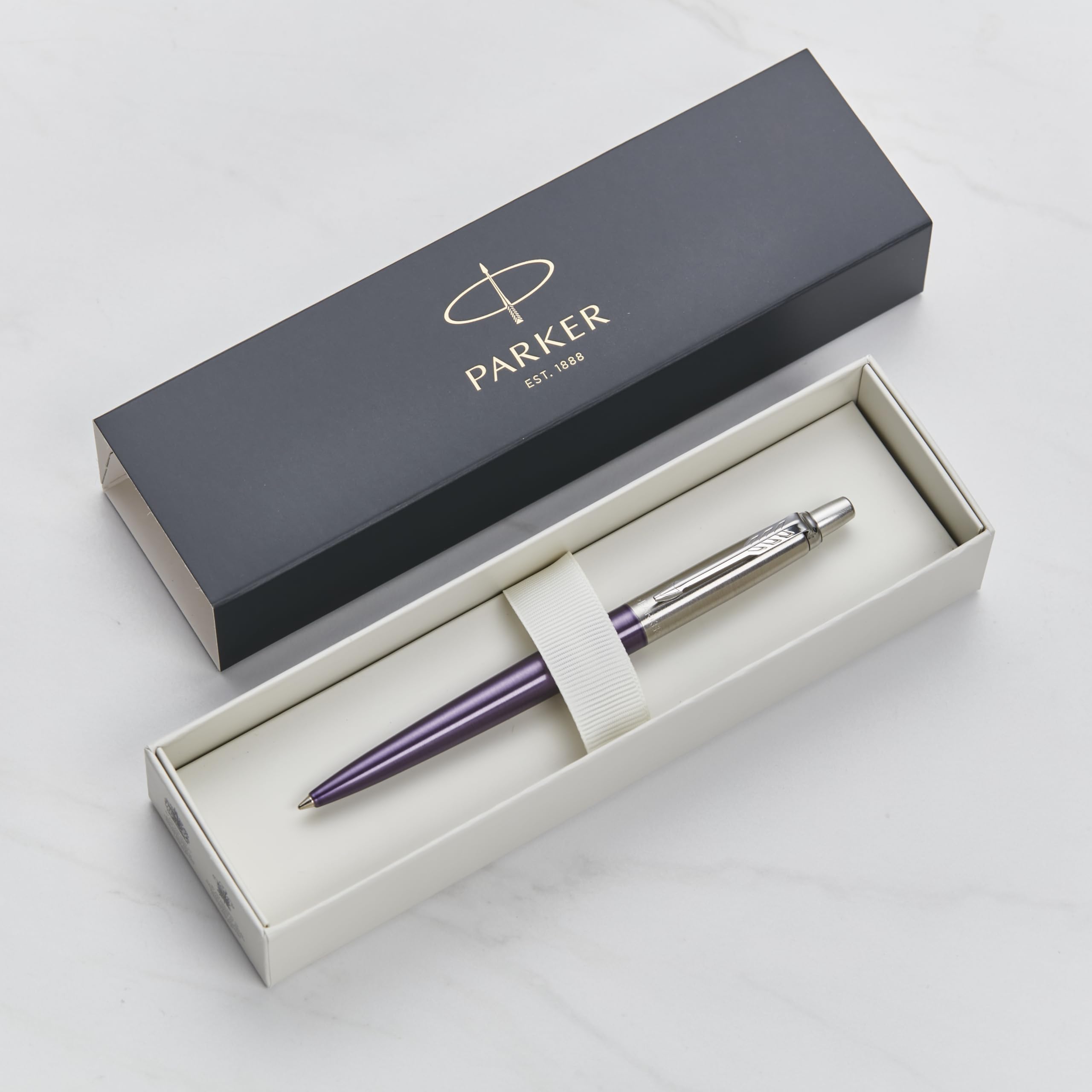 Personalised Engraved Parker Jotter Red Ballpoint Pen with Black Ink, Custom Gift for Christmas Birthday Graduation, Personalised Gifts for Men, Women, Teachers (Victoria Violet)