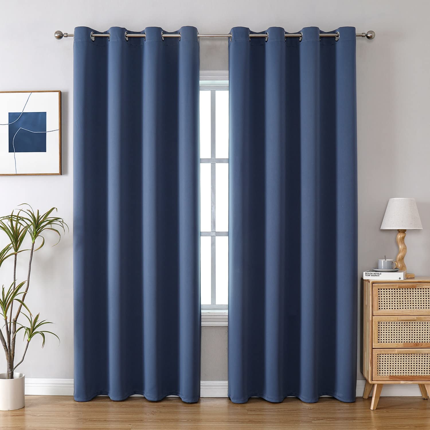 ChrisDowa Blackout Curtains for Bedroom and Living Room 80 Inches Long