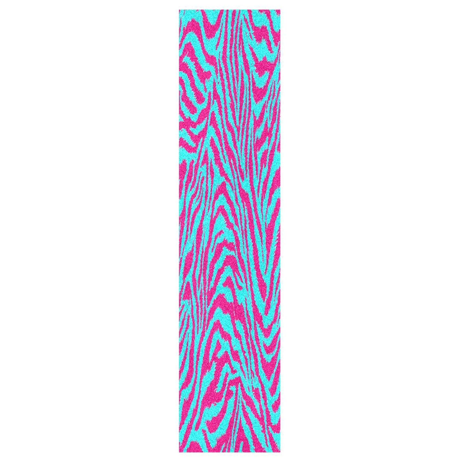 OWFKAY Skateboards Griptape 1PC Sheet Scooter Deck Sand Paper 9" x 33"-Pink Blue Tiger