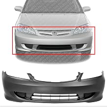 AUTOS PARTS PLUS Front Bumper Cover Primed Direct Replacement Compatible With 2004-2005 Honda Civic Sedan Coupe Hybrid HO1000216 04711S5AA91ZZ
