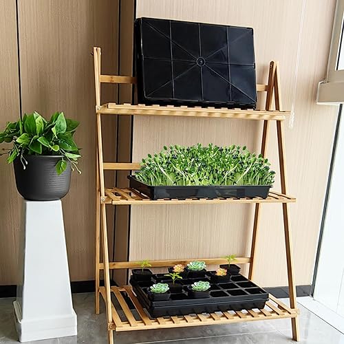 Miniatura 8 de Paquete de 5 bandejas para macetas de vivero, bandeja de transporte y sujeción para plantas para macetas de inicio de semillas, recolección de agua