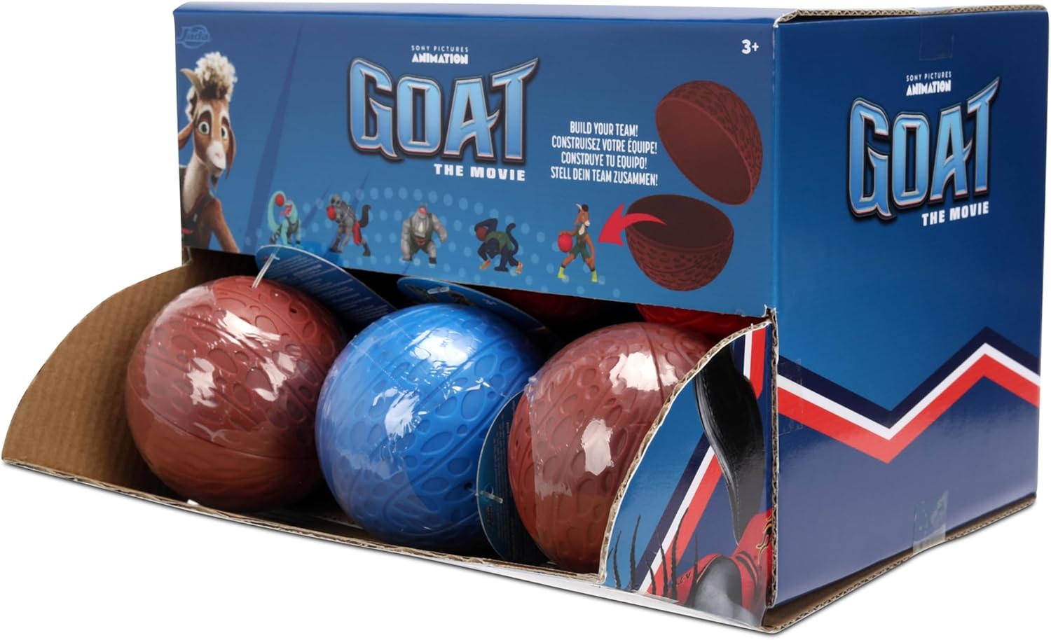 Jada Toys Goat Blind Box Mystery Figure 2.5" Scale Collectible Toy Figure with Roarball (One Piece, Styles May Vary) - Includes Favorite Characters: Will, Jett, Modo, Mane Attraction, and Archie