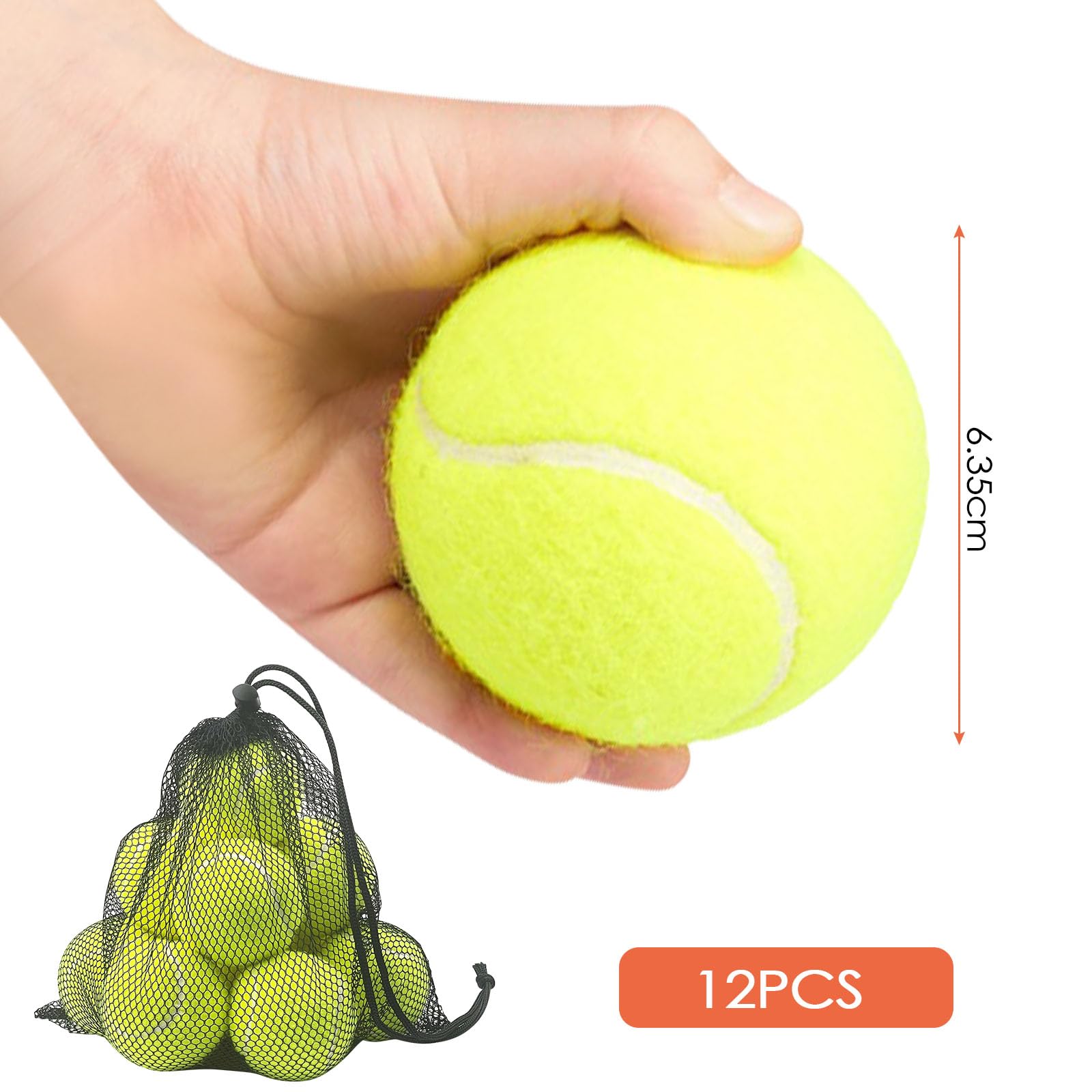 Lot De 9 Balles De Tennis Kezidhp - Caoutchouc Durable, Rebond Régulier - Pour Entraînement, Enfants Et Chiens