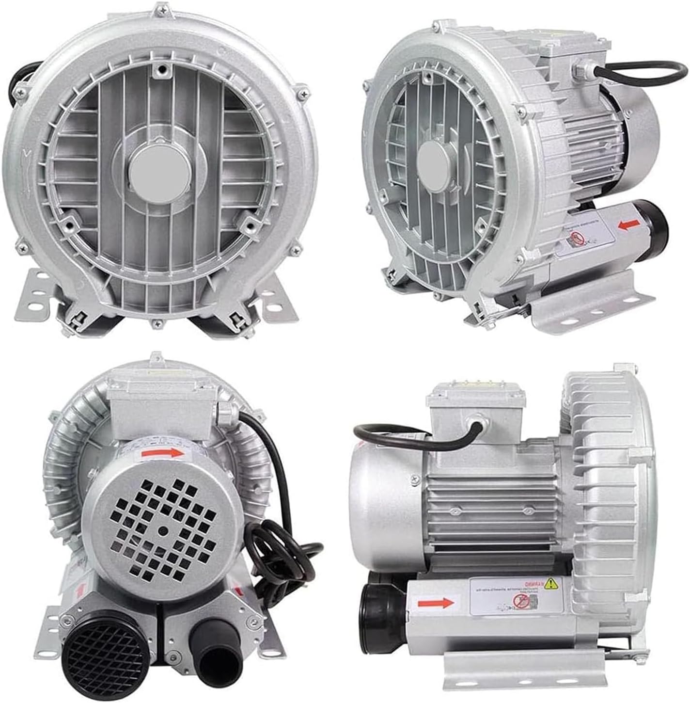 High-Pressure Vortex Ring Blower, Single Phase Industrial Vacuum Pump for Aquarium & Fish Pond, Regenerative Air Blower for Blowing & Suction Applications