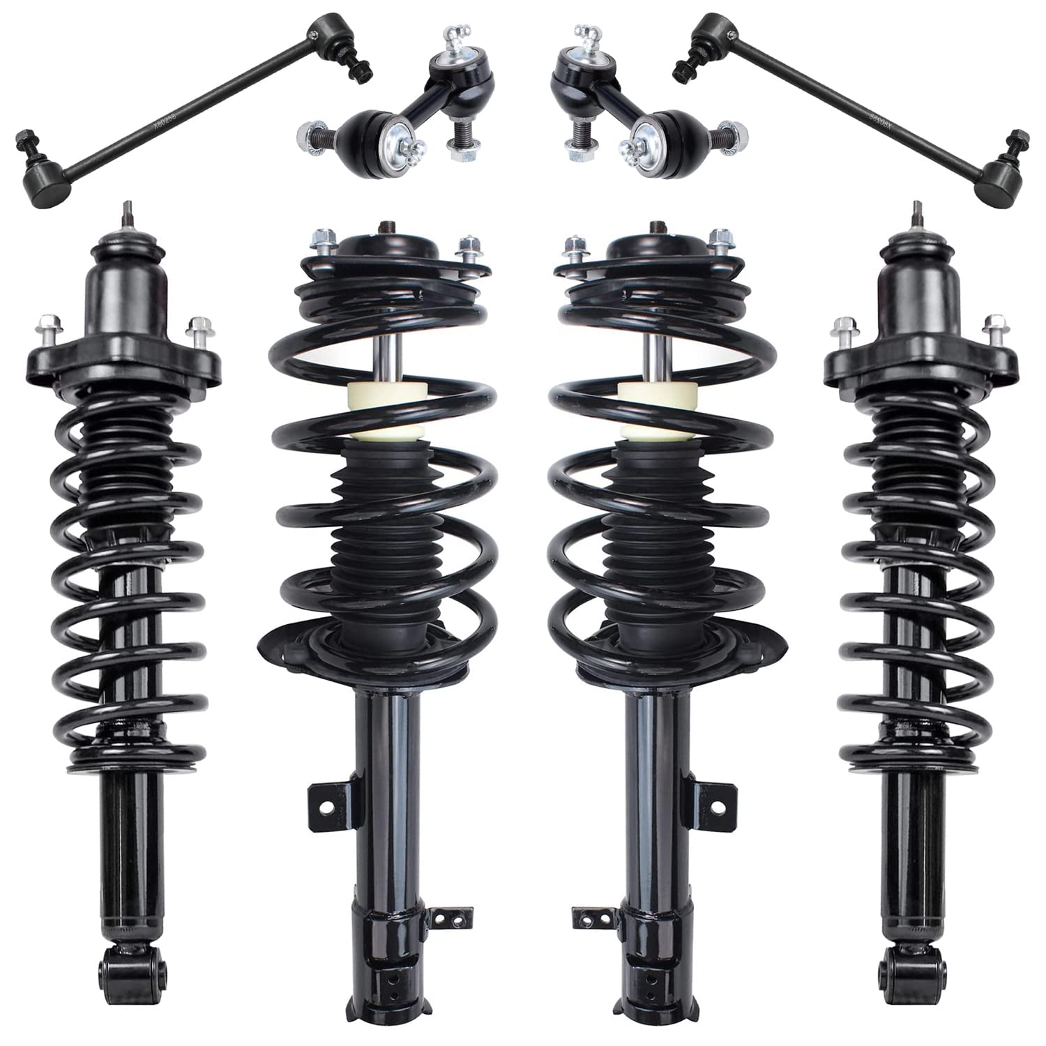 Detroit Axle - 8pc Struts Sway Bar Links for Dodge Caliber 2007 2008 2009