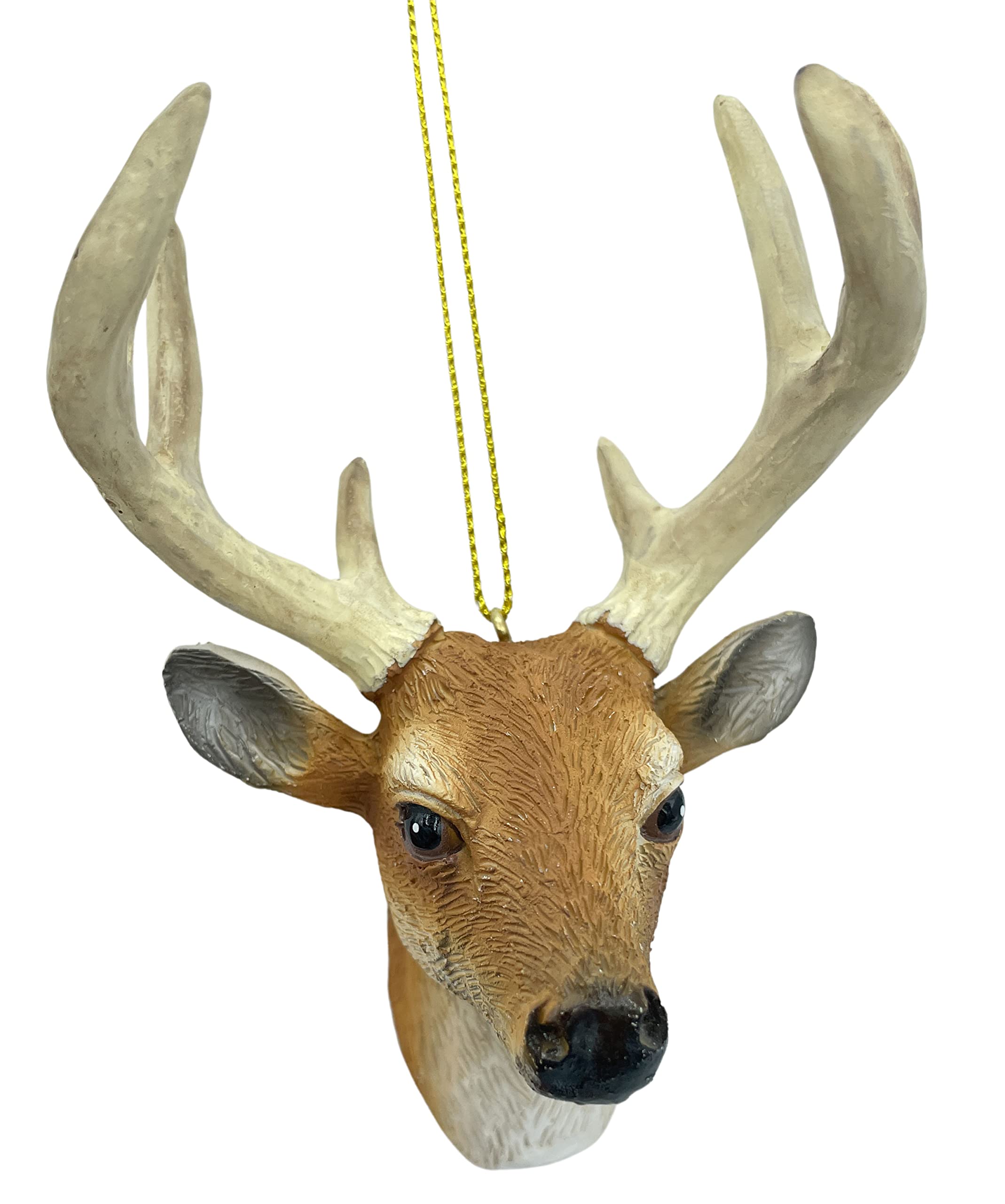 Deer Bust Head Hunters Antler Rack 8 Point Buck Hunting Christmas Tree Ornament : Home & Kitchen
