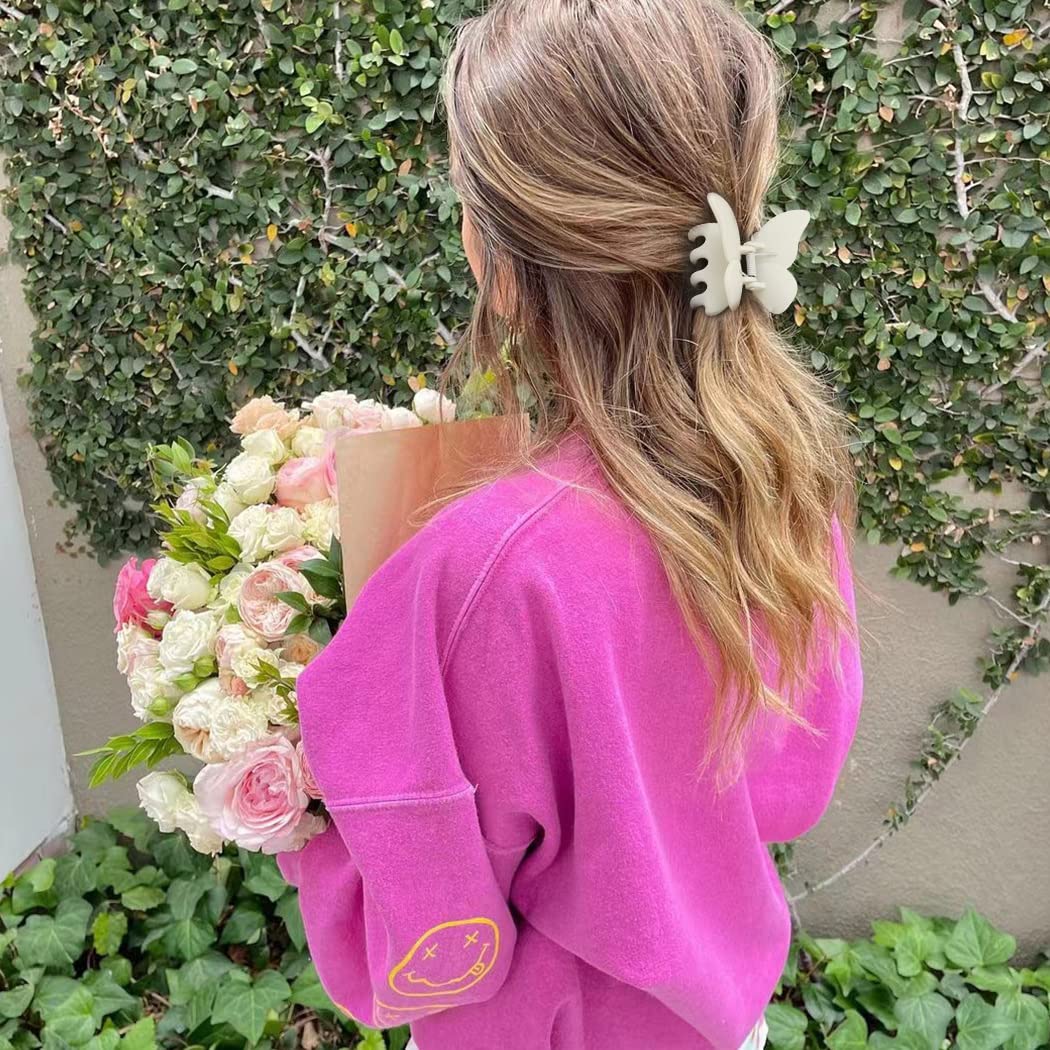 Canitor Butterfly Hair Clips Butterfly Claw Clips Hair Clips for Women Hair Clips for Thick Hair Matte Hair Clips Medium Hair Clips Big Butterfly Clips for Women Cute Hair Clips : Beauty & Personal Care