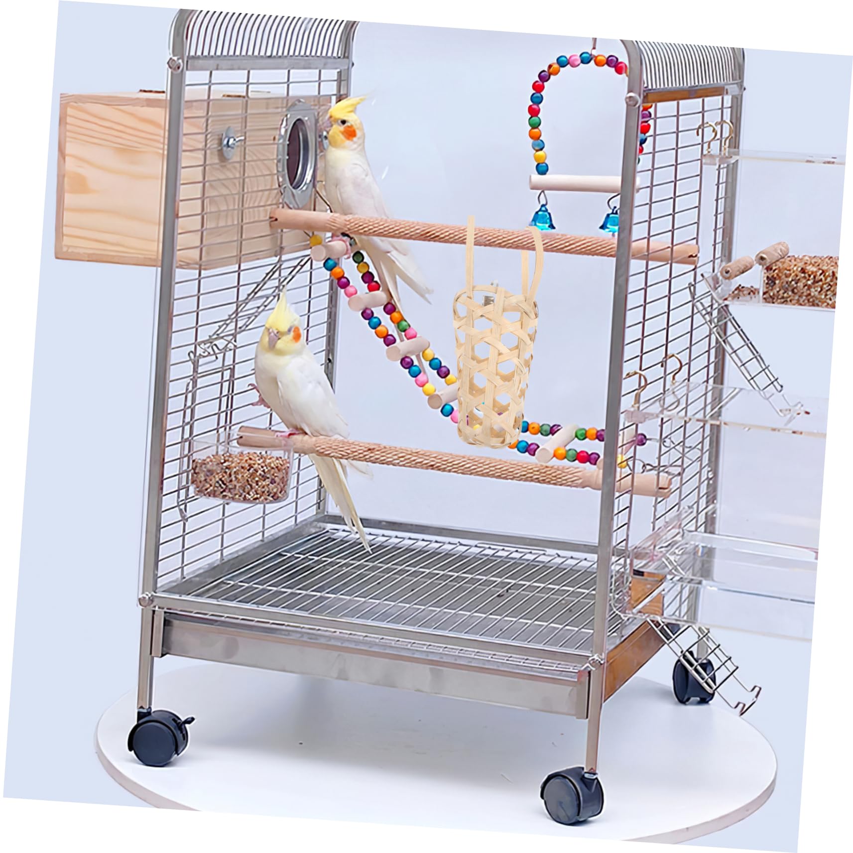 Vogelfutterkorb Spielzeug Für Papageien – Kaubares Futtersuchspiel Mit Haken, Für Käfig