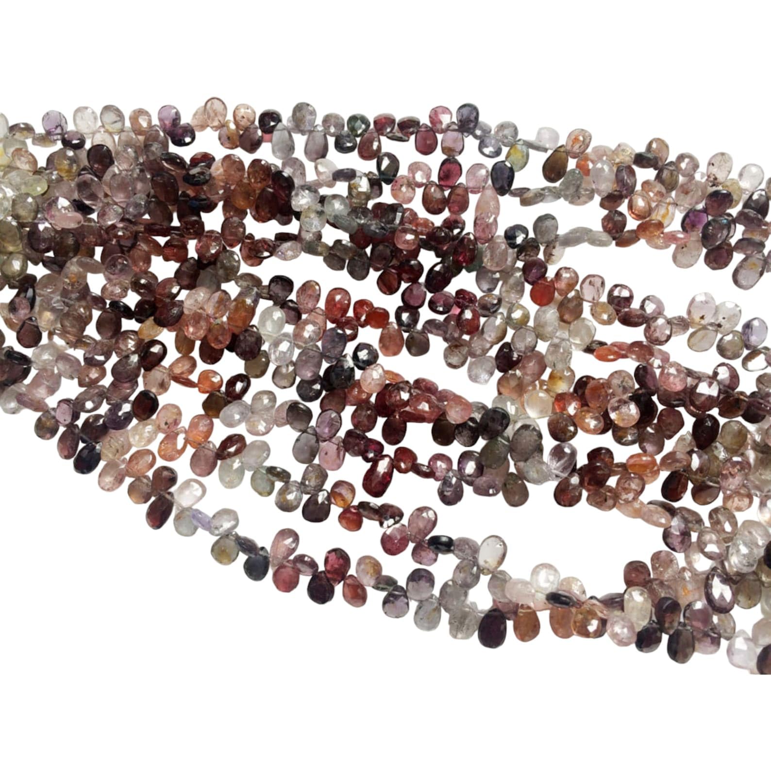 Perles de poire à facettes multi-spinelles pour créer vos bijoux d'été