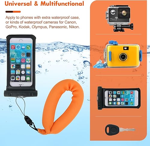 Miniatura 5 de 4 flotadores impermeables para cámara, correa flotante para cámara, correa de flotador para cámara subacuática, correa de muñeca flotante