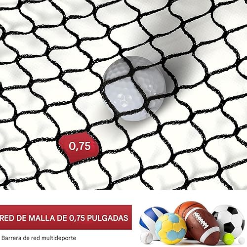 Miniatura 6 de Red de entrenamiento de béisbol, red de bateo de béisbol, red de objetivo de pelota de 10 x 10 pies, malla de rebote para golf, red de práctica para