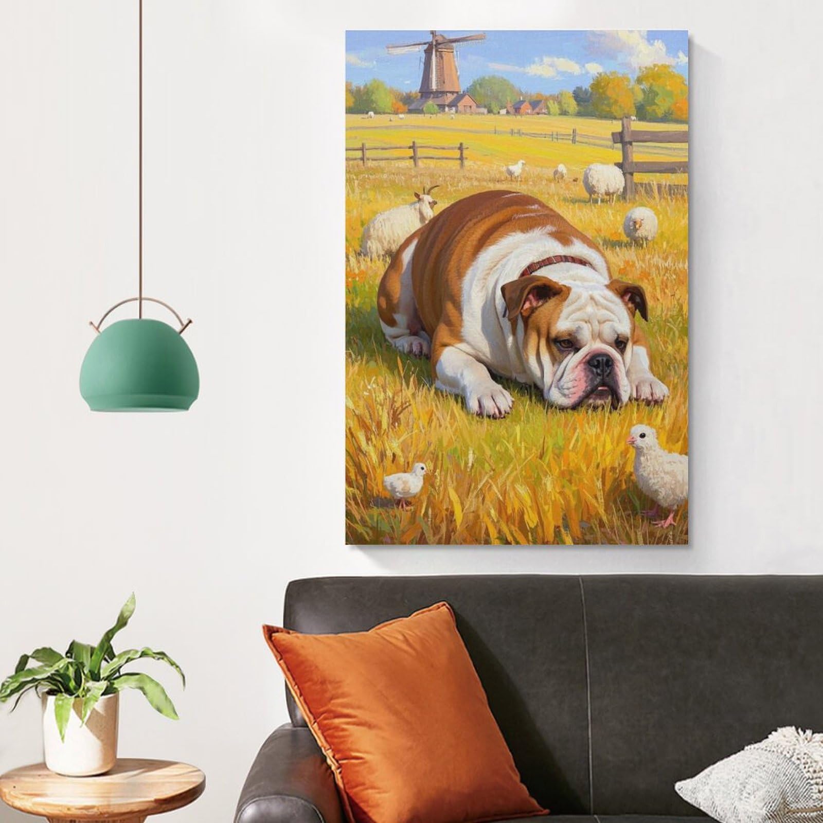 OWNPET Poster Su Tela Bulldog Boxer - Quadro Per Arredo Casa - 3