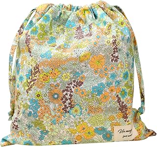 Bolsa de maquillaje con cordón floral vintage...