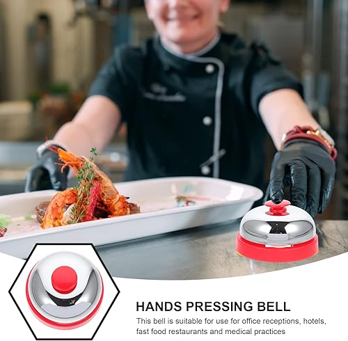 Miniatura 5 de Campana de llamada Timbre de servicio de timbre para hoteles oficinas Entrenamiento de perros Recepción Restaurantes Almacenes Rojo