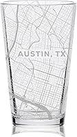 Vista 82 de ALBUQUERQUE NEW MEXICO Engraved City Street Map Beer Pint Glass Perfect Drinking Gift Idea & Unique Decor!