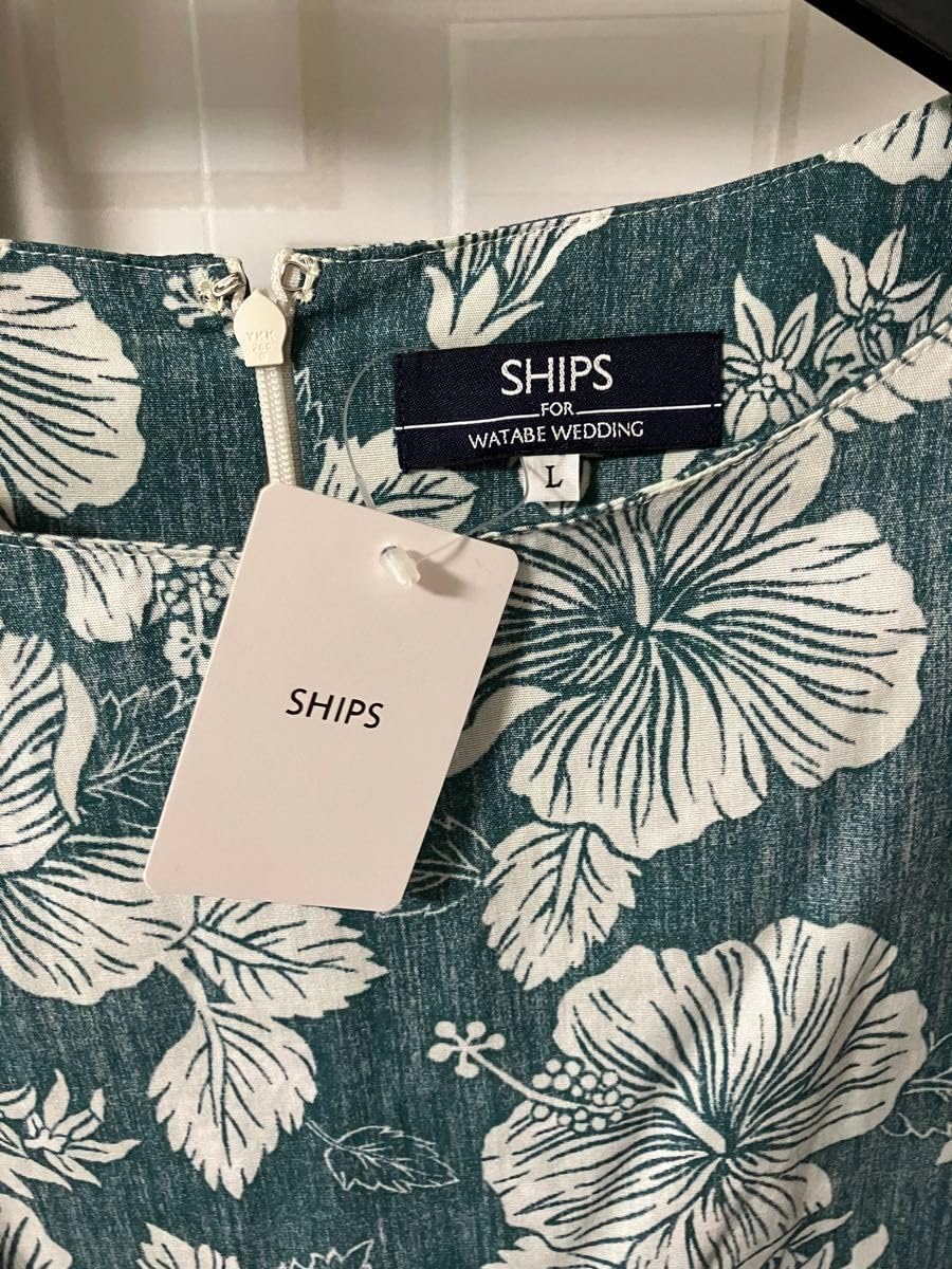 ワタベウェディング SHIPS 2WAYスリーブロングドレスLサイズ