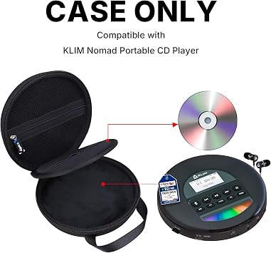 ポータブルCDプレーヤーケース Klim/Gueray/Sylvania/Hotmuscd/PlayerPure/AFU/HOTTパーソナルディスクプレーヤーと互換性があり、アクセサリー収納付きパーソナルCDプレーヤーホルダーボックスのみ