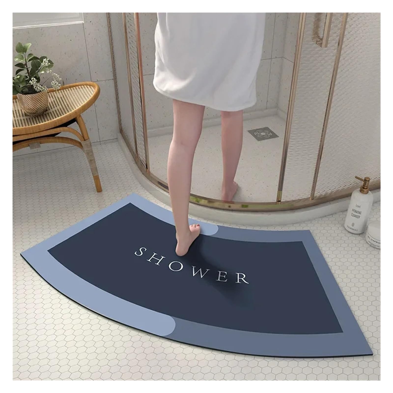Tapis de bain en boue de diatomées absorbant pour éliminer l'eau au sol