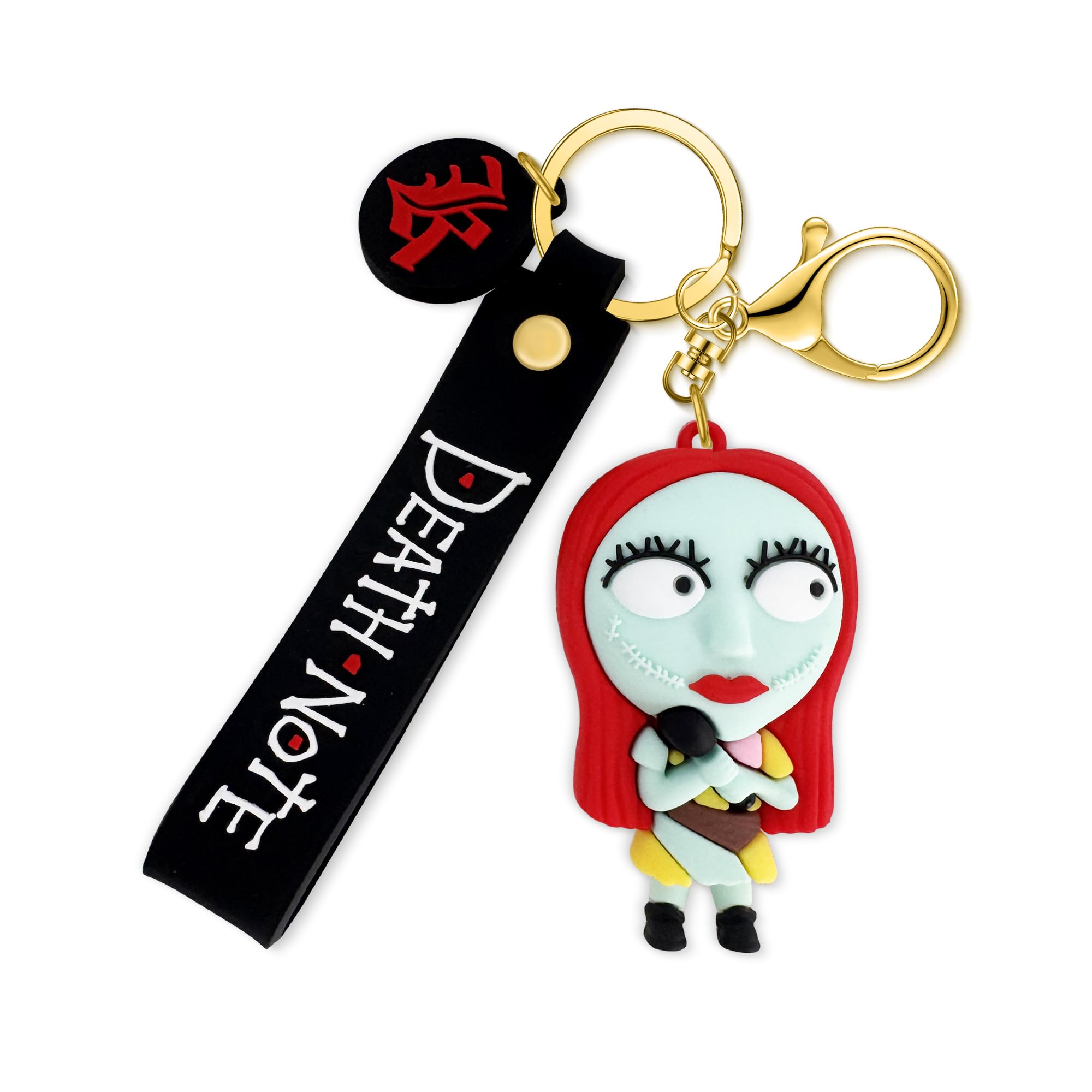 Creative Christmas Night Fright Series Keychain Halloween Pendant Bag Car Keychain Accessories Gifts Gold Buckle