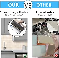 Vista 4 de Protector contra salpicaduras despegable y adhesivo para cocina, nueva actualización de 12" x 12" grande premium para cocina, azulejo tipo metro