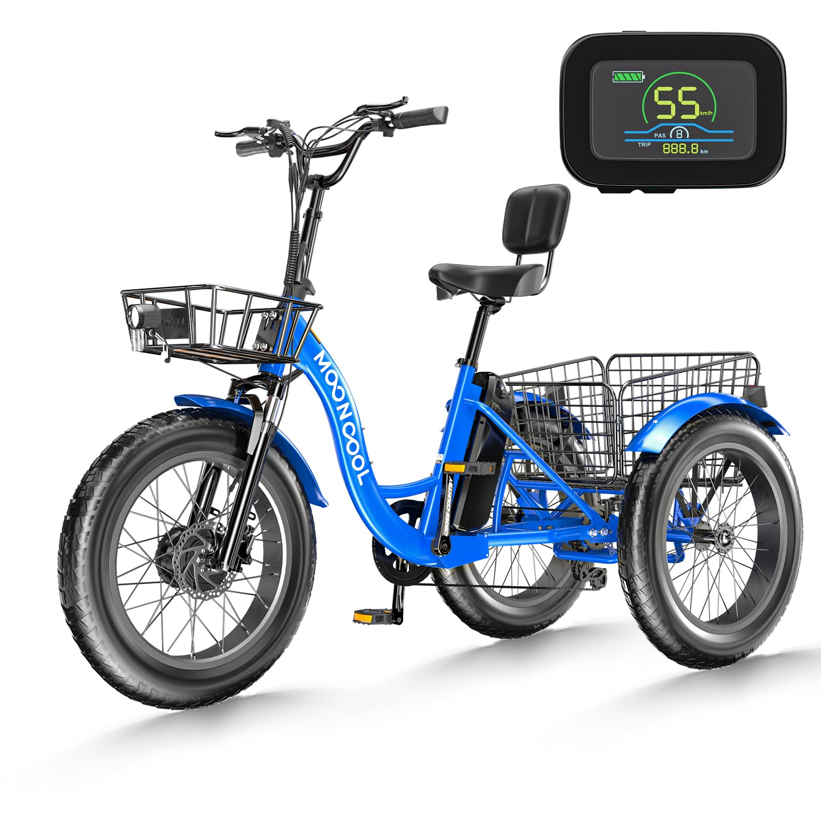 Mooncool Electric Tricycle For Adults 20 X Fat Tire Desertcart