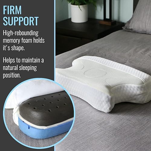 Miniatura 3 de DMI CPAP - Almohada de espuma viscoelástica para ayudar a dormir, adecuada para todas las máscaras CPAP, reduce la presión de la máscara y las fugas