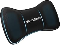 Samsonite Ergonomic Memory Foam Car Neck Pillow - Headrest Cushion for Driving Comfort, Universal Fit Travel Support, Black